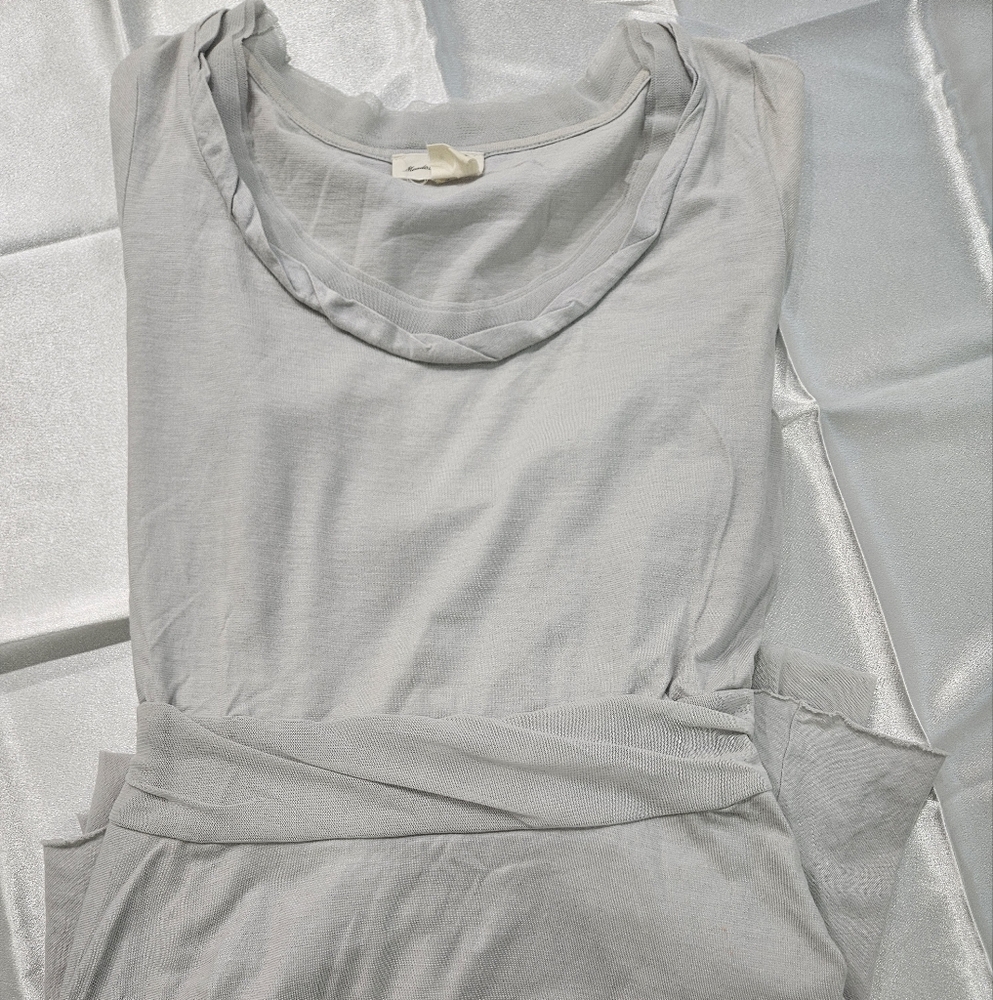 Anthropologie Light Gray Blouse